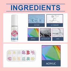 Ingredientes del kit de gemas dentales EELHOPE con pegamento y cristales variados