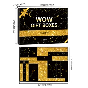 Detailed dimensional layout showing the 39.3cm width and 24-compartment grid for the gift set