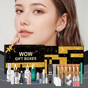 Jaysuing Women Makeup Care Set Moisturizing Face Treatment Skincare Kit Luxurious Black Gold Gift Box For All Skin Types
