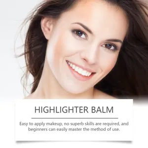 Professional model close-up showing radiant skin effect with easy highlighter balm
