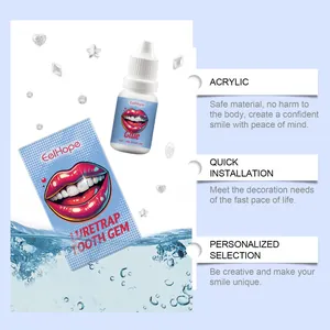 Kit completo de joyas dentales DIY con pegamento profesional y cristales brillantes