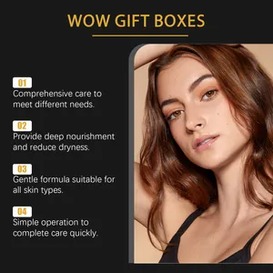 Skincare gift set detailing deep nourishment and hydration benefits for all skin types