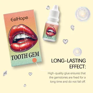 Kit professionale per gemme dentali EELHOPE fai-da-te con colla a lunga durata per un bel sorriso