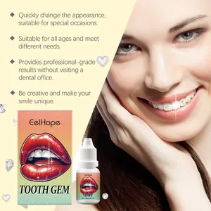 Kit di gemme per denti fai-da-te EELHOPE con cristalli scintillanti e colla per un sorriso luminoso