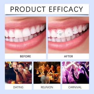 Kit de gemas dentales DIY con efecto antes y después para citas y fiestas