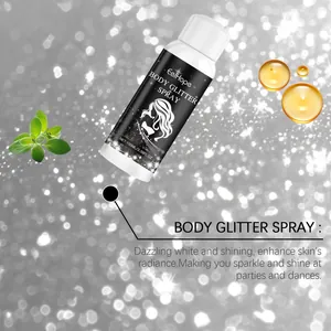 Eelhope Shimmering White Body Glitter Spray for Radiant Party Skin in 100ml Bottle