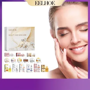 Calendario de Adviento de Navidad Caja Ciega de Belleza Set de Regalo de Cuidado de la Piel Kit de Cuidado Facial Hidratante para Mujer