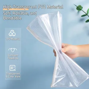 Transparent PVC Mesh File Bag A4 A5 Zipper Pencil Case Student Exam Document Storage Bag Waterproof Portable Office Supplies