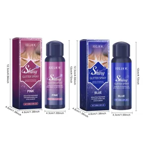 Dimensions for EELHOE 100ml shiny glitter spray in pink and blue for body and hair