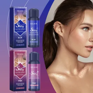 EELHOE shiny glitter spray for hair and body with stunning shimmer effect on skin