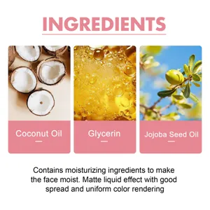 Vista detallada de ingredientes hidratantes como coco, glicerina y aceite de jojoba