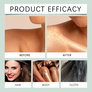 Multi-purpose body and hair glitter shimmer spray effect on skin hair and clothes