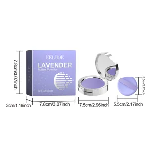 Analisi dettagliata delle dimensioni della cipria opaca EELHOE Lavender e applicatore