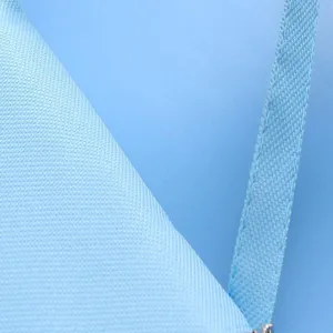 Λεπτομέρεια από ανθεκτικό γαλάζιο αδιάβροχο ύφασμα καμβά για τσάντα εγγράφων A4