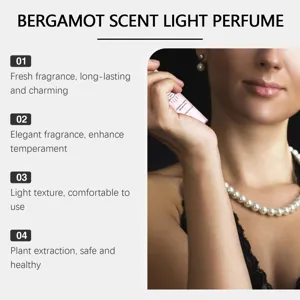 Dettaglio del profumo leggero al bergamotto che evidenzia l'estrazione vegetale