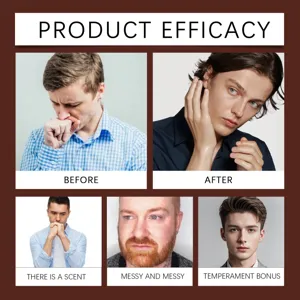 Visual demonstration of product efficacy for men's portable solid cologne results