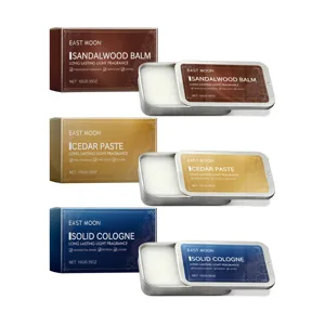 EAST MOON men's portable solid balm cologne set with long-lasting light fragrance 10g