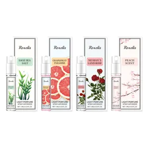 Portable mini perfume spray set 4x3ml travel size refreshing floral and fruity fragrances.
