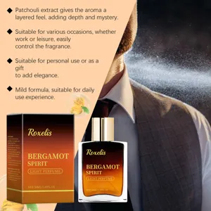 Κομψό ελαφρύ άρωμα Bergamot Spirit 50ml μπουκάλι και κουτί με χαρακτηριστικά εσπεριδοειδών