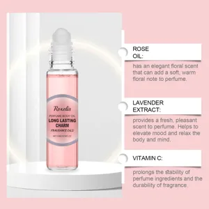 Langanhaltendes Rosen- und Lavendel-Roll-on-Parfümöl angereichert mit Vitamin-C-Inhaltsstoffen