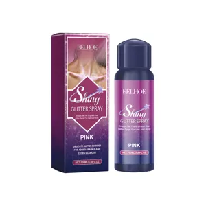 Spray glitterato rosa professionale EELHOE per corpo e capelli flacone da 100 ml