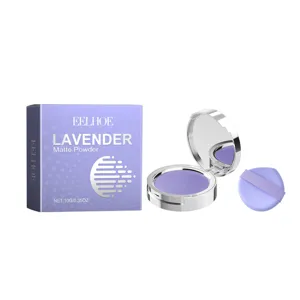 EELHOE Lavanda Cipria Compatta Opaca Controllo Sebo Lunga Durata Correttore Traspirante Trucco Viso Viola
