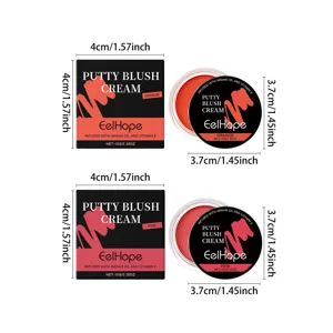 Especificaciones de tamaño para EelHope Putty Blush Cream en tonos naranja y rosa