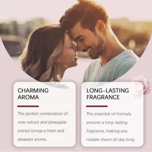 Rose and pineapple essential oil perfume featuring a charming and long-lasting aroma for couples