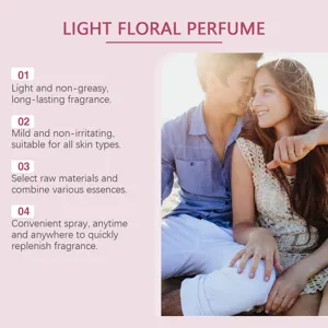 Image de style de vie romantique montrant le parfum floral léger et longue durée