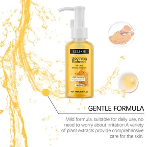 Gel struccante lenitivo alla curcuma con formula delicata per la cura della pelle