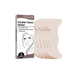 EELHOE waterproof freckles tattoo stickers, 6 pieces for natural fashion makeup party.