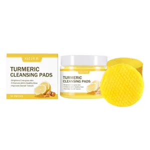 Professional EELHOE turmeric cleansing pads with lemon for skin brightening, 55 pieces set