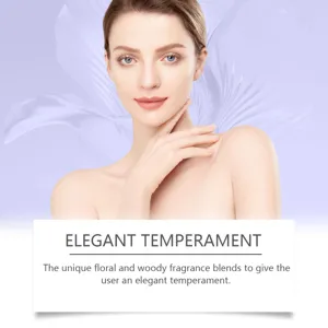 Detail van elegant temperament met een violet bloemig en houtachtig geurconcept.