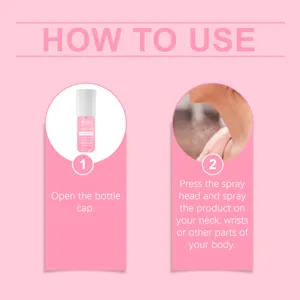 Gebruik jasmijn parfum spray: dop openen en op de nek of polsen sprayen voor een langdurige geur.