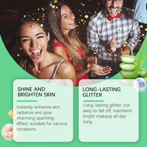 Long-lasting glitter spray for hair and body with brightening aloe vera extract