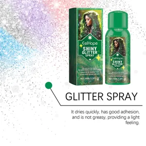 EelHope shiny glitter spray for hair and body in 100ml green bottle packaging