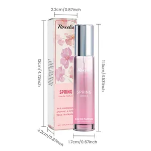 Detaillierte Maße des tragbaren 15ml Frühlingsparfums mit würziger Rose und Box