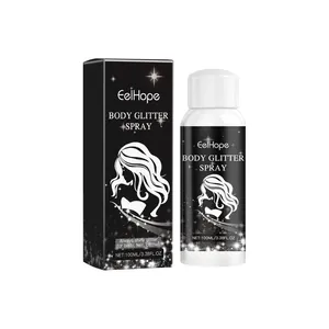 EelHope body glitter spray 100ml for hair and skin in sparkling black and white packaging