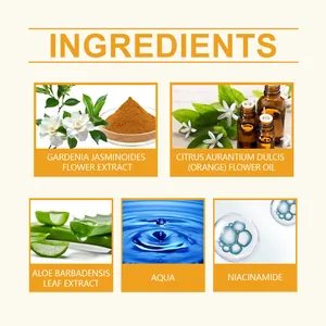 Elenco dettagliato degli ingredienti per lo spray corpo all'arancia con estratti naturali