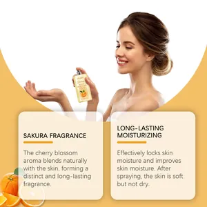 Vista dettagliata del profumo corpo all'arancia EELHOE che evidenzia l'effetto idratante