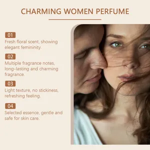 Características del perfume Charming: aroma floral fresco, larga duración, textura ligera.