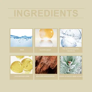 Detail view of agarwood and cedar perfume ingredients including essential oils and extracts