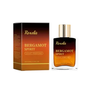 Ελαφρύ άρωμα Roxelis Bergamot Spirit με νότες εσπεριδοειδών σε κομψό μπουκάλι και κουτί