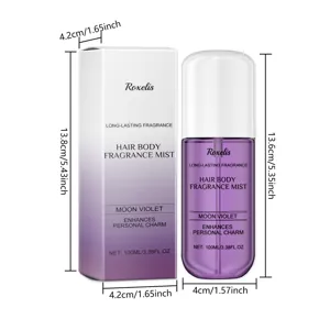 Moon Violet αρωματικό σπρέι μαλλιών και σώματος 100ml με διαστάσεις