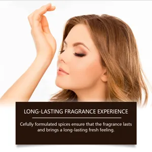 Close-up of elegant woman smelling her wrist for long-lasting ebony fragrance detail