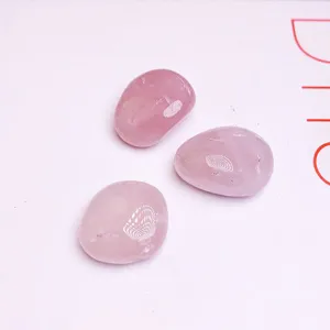Polished natural rose quartz crystal stones for DIY jewelry making and home decor projects