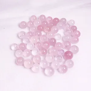 Natural rose quartz crystal round beads for DIY jewelry making and handmade accessories