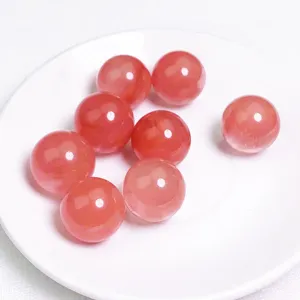 Sfere in cristallo rosso naturale per la creazione di gioielli fai da te e decori