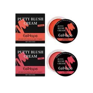 EelHope Colorete en crema Putty tonos naranja y rosa mate para maquillaje natural duradero