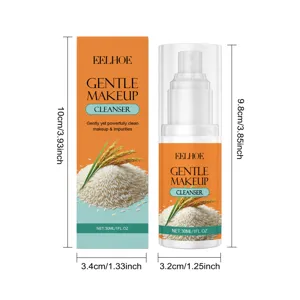 Détails du démaquillant doux au riz EELHOE 30ml avec les dimensions du produit fini